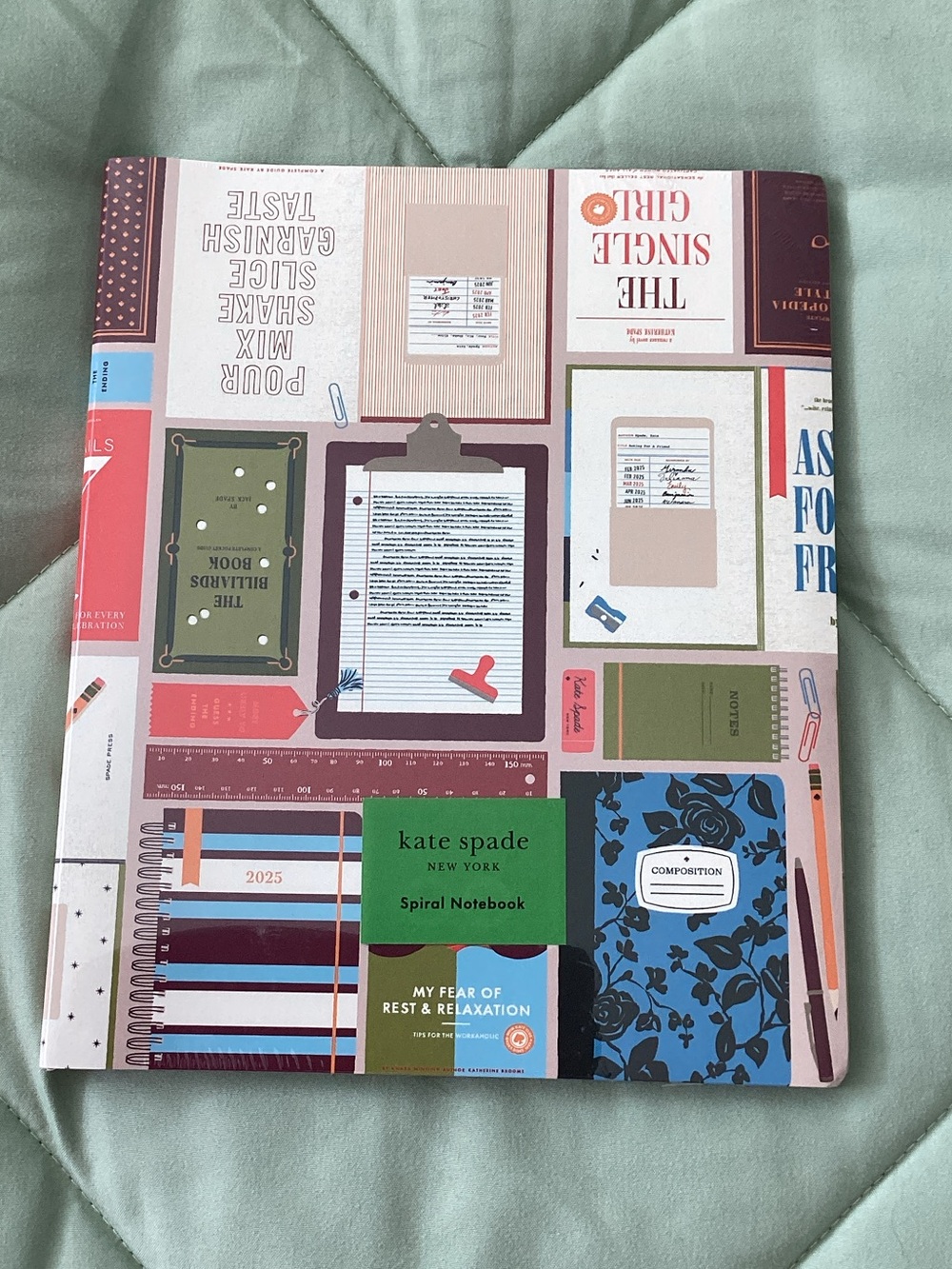 Kate Spade Book Club Semi Concealed Spiral Notebook 112 Lined Pages